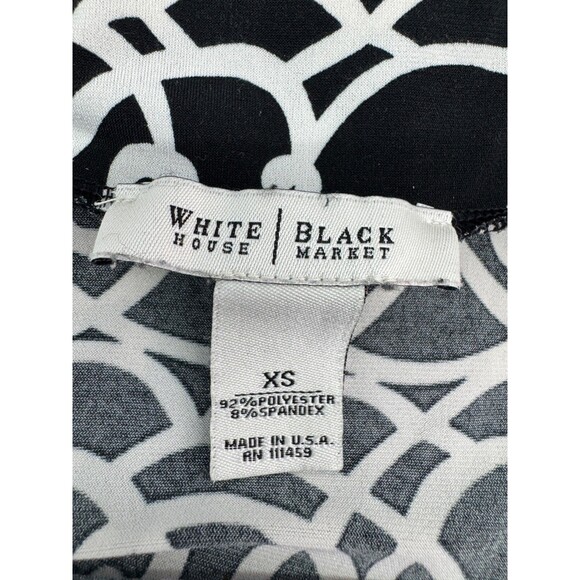 White House Black Market Side Slit Stretch Geo Print Maxi Skirt Women's Size XS - Picture 4 of 5